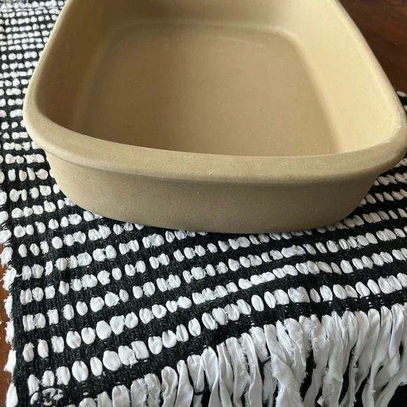 Pampered Chef Family Heritage Stoneware Rectangular Baker Roaster Pan New - Picture 8 of 9